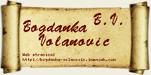 Bogdanka Volanović vizit kartica